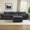 EHMKNP 112" L-Shaped Modular Sectional Sofa – Comfy Cloud Couch with Movable Ottoman, Deep Seat Cushions for Living Room - 2 of 4