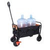 SEVOBAL Utility Storage Cart Mini Folding Garden Shopping Beach Trolley With Brakes On Wheels, Brake And Orange And Black, 30.31"*15.16"*36.22" - 4 of 4