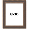 PosterPalooza | Photo Size Elegant Brown Picture Frame - UV Acrylic, Foam Board Backing, Hanging Hardware - 2 of 4