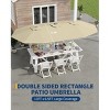 13FT Large Patio Umbrella, Double-Sided Outdoor Umbrellas with Fade Resistant Canopy for Deck Pool Garden Backyard - 4 of 4