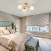 LLHZSY 3-Light Dimmable Semi Flush Mount Ceiling Light with Globe Opal Glass Shade -23 3/5" Wide, Gold - 4 of 4