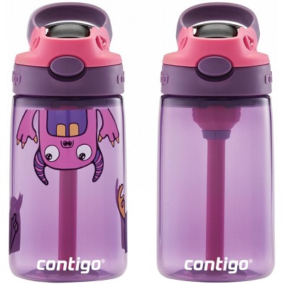 Contigo Kids Spill-Proof Plastic Tumbler with Purple Straw Eggplant &  Mermaid, 14 fl oz. 