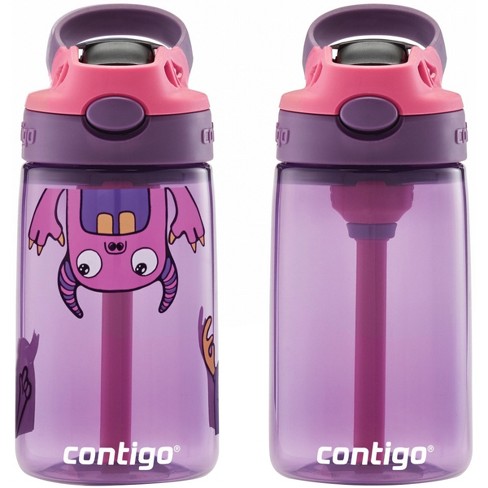 Contigo Kids 2-Pack Straw Water Bottle, 14 oz - Monsters 