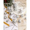 Aoibox 46 Pcs Silver Christmas Ball Ornaments Set Shatterproof Tree Decorations with 10 Velvet Bows 36 Balls 3 Sizes and Hooks - 2 of 4