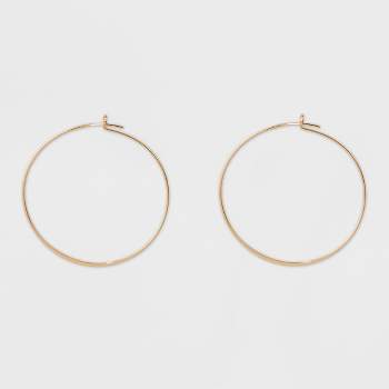 Thin Medium Hoop Earrings - A New Day™