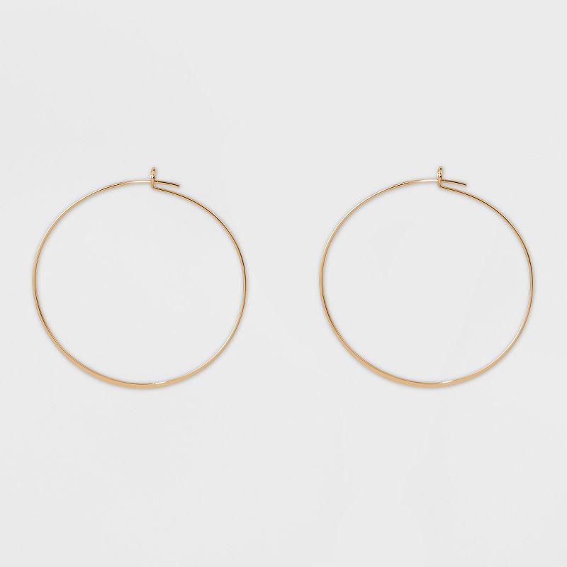 Thin Medium Hoop Earrings - A New Day&#8482;, 1 of 2