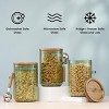 Holden Stackable Glass Storage Canister Set with Wood Lids and Scoops - 4 of 4