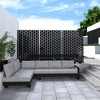 Dovelina Outdoor Metal Privacy Screen Freestanding Patio Decorative Screens - 2 of 4
