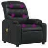 VidaXL Massage Recliner Chair Black Faux Leather - 2 of 4
