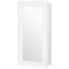 kleankin Wall-Mounted Medicine Cabinet with Mirror, Bathroom Mirror Cabinet with Single Door and Adjustable Shelves, White - 4 of 4