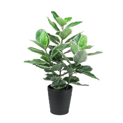 Northlight 35" Potted Green Artificial Rubber Plant