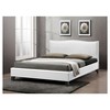 Baxton Studio Queen Battersby Modern Bed with Upholstered Headboard White : Platform Design, No Box Spring Needed, Wood Composite Frame - 2 of 2