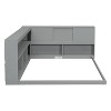 Bellemave Full Size L Shaped Bed with Bookcase, Wood Daybed with Storage Bookcase Headboard, Full Size daybed Frame for Adults, Kids, Teens,  Grey - 4 of 4