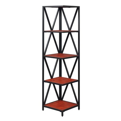 Tucson Metal 5 Tier Corner Bookcase - Johar Furniture