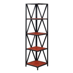 Tucson Metal 5 Tier Corner Bookcase - Johar Furniture - 1 of 3