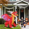 VINGLI 6FT Tall Halloween Inflatables Outdoor Decorations, Blow Up Scary Fire Dragon Halloween Yard Decorations, Built-in LED Lights - 3 of 4