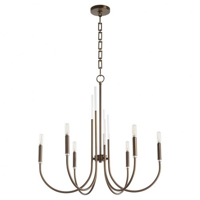 Quorum Lighting Summit 6 - Light Chandelier in  Dark Brass