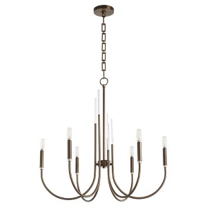 Quorum Lighting Summit 6 - Light Chandelier in  Dark Brass - 1 of 3