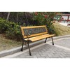 Gardenised Patio Garden Park Yard 49" Outdoor Wooden Bench - 3 of 4