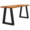 vidaXL Bench with Live Edge 43.3 in. Solid Wood Acacia - 3 of 4