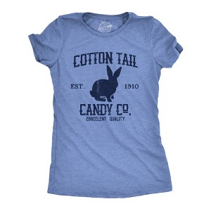 Womens Cotton Tail Candy Co T Shirt Funny Holiday Sunday Chocolate Bunny Rabbit Tee For Ladies - Crazy Dog Women's T Shirt - 1 of 4