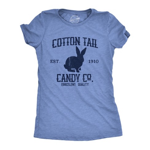 Womens Cotton Tail Candy Co T Shirt Funny Holiday Sunday Chocolate Bunny Rabbit Tee For Ladies - Crazy Dog Women's T Shirt - image 1 of 4