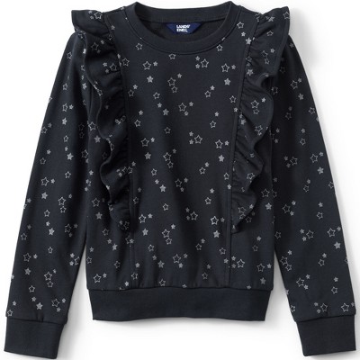 Lands' End Kids Long Sleeve Ruffle Sweatshirt Top