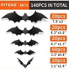 140Pcs Bats Halloween Decorations Party Supplies, 3D Black Scary Bat Stickers for  Halloween Party Decorations - 2 of 4