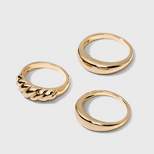 Shrimp Ring Set 3pc - A New Day™ Gold