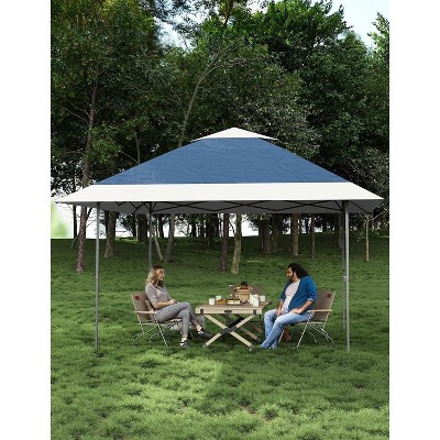 13x13FT Foldable Canopy Outdoor Shelter - Waterproof Gazebo, + Sun Protection, Durable Polyester Fabric, Easy Setup, Portable Camping Shelter.