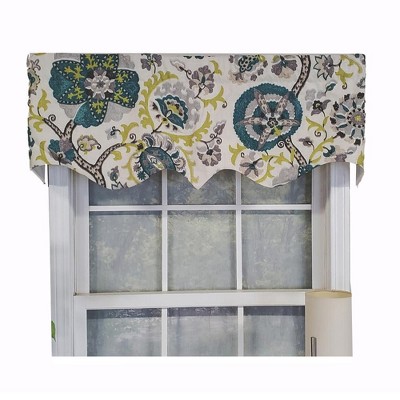 RLF Home Modern Design Classic Celtic Regal Style Window Valance 50" x 17" Emerald Green