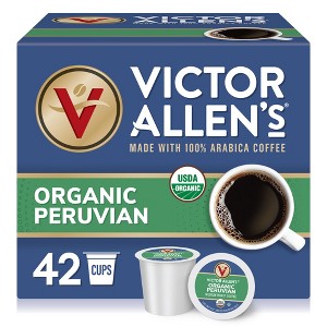 Victor Allen's Coffee Organic Peruvian Single Serve Coffee Pods, 42 Ct - 1 of 4