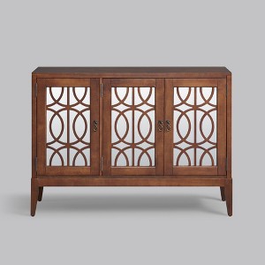 Vintage MDF Top 48 in. TV Cabinet for Living Room Mirror Door Sideboard Buffet with Adjustable Shelves - 1 of 4