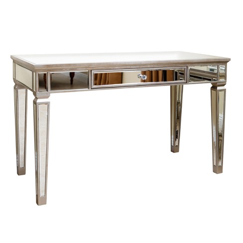 Ofelia Mirrored Desk Silver Abbyson Living Target