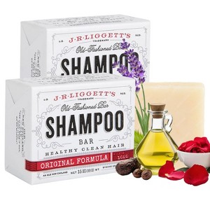 J·R·LIGGETT'S All-Natural Shampoo Bars for Hair | Original Formula | Nourish Follicles w/ Antioxidants / Vitamins | Sulfate-Free | 2 Pack 3.5 oz Bars - 1 of 4