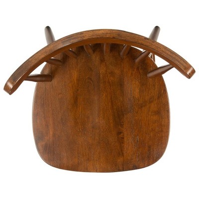 Walnut Slat Back Windsor Dining Chair Set of 2