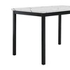 Roundhill Furniture Citico Metal Dinette Set with Laminated Faux Marble Top, White Table with Red Chairs, 5 Piece - 3 of 4
