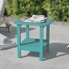 Flash Furniture Newport HDPE 2-Tier Adirondack Side Table - All-Weather - Indoor/Outdoor - 3 of 4