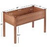 48x24x30 inch Raised Garden Bed with Legs, Elevated Wooden Planter Box for Outdoor Plants Flowers Fruits Vegetable Herb Growing - 4 of 4