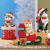Collections Etc Hand-Painted Christmas Cat Sitters - Set of 3 - 2 of 2