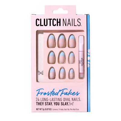Clutch Nails Press-On Fake Nails - Frosted Fakes - 24ct