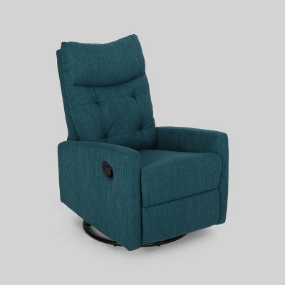 Teal shop swivel recliner