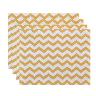 4pk Chevron Placemats Yellow - e by design