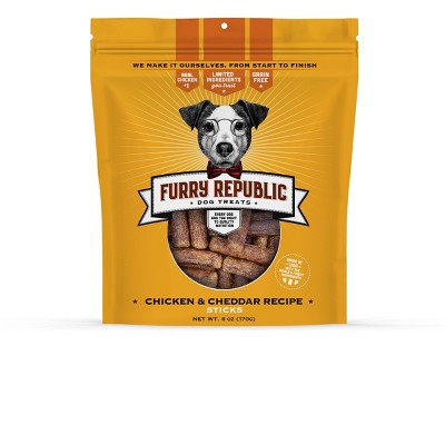 Furry Republic Sticks Chicken and Cheddar Recipe Dog Treats - 6oz Bag