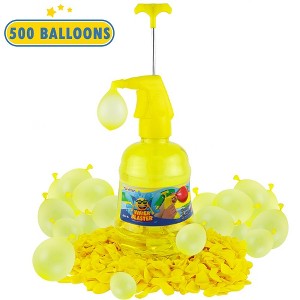 Toyrifik Water Balloon Pump Filler - Air and Water Easy Fill Portable Pump Station Water Blaster With 500 Balloons - 1 of 4