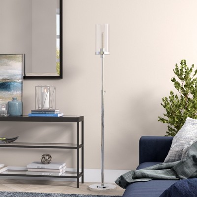 Hudson and Canal 66" Tall Floor Lamp with Glass Shade