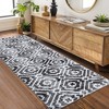 Boho Area Rugs Washable Rug Moroccan Rug Modern Geometric Traditional Rug, 2' x 6' Gray - 2 of 4