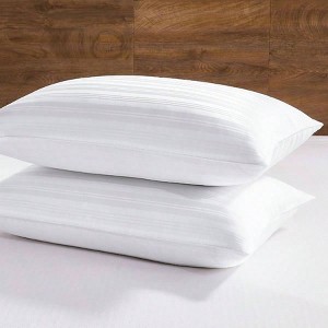 Goose Feather Pillows Set of 2, Queen Size for All Sleep Positions - 1 of 4