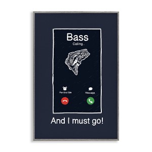 Stupell Industries Bass Is Calling Must Go Framed Giclee Art - 1 of 4
