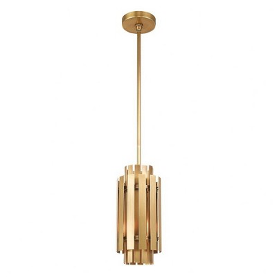 Livex Lighting Greenwich 1 - Light Pendant in  Natural Brass